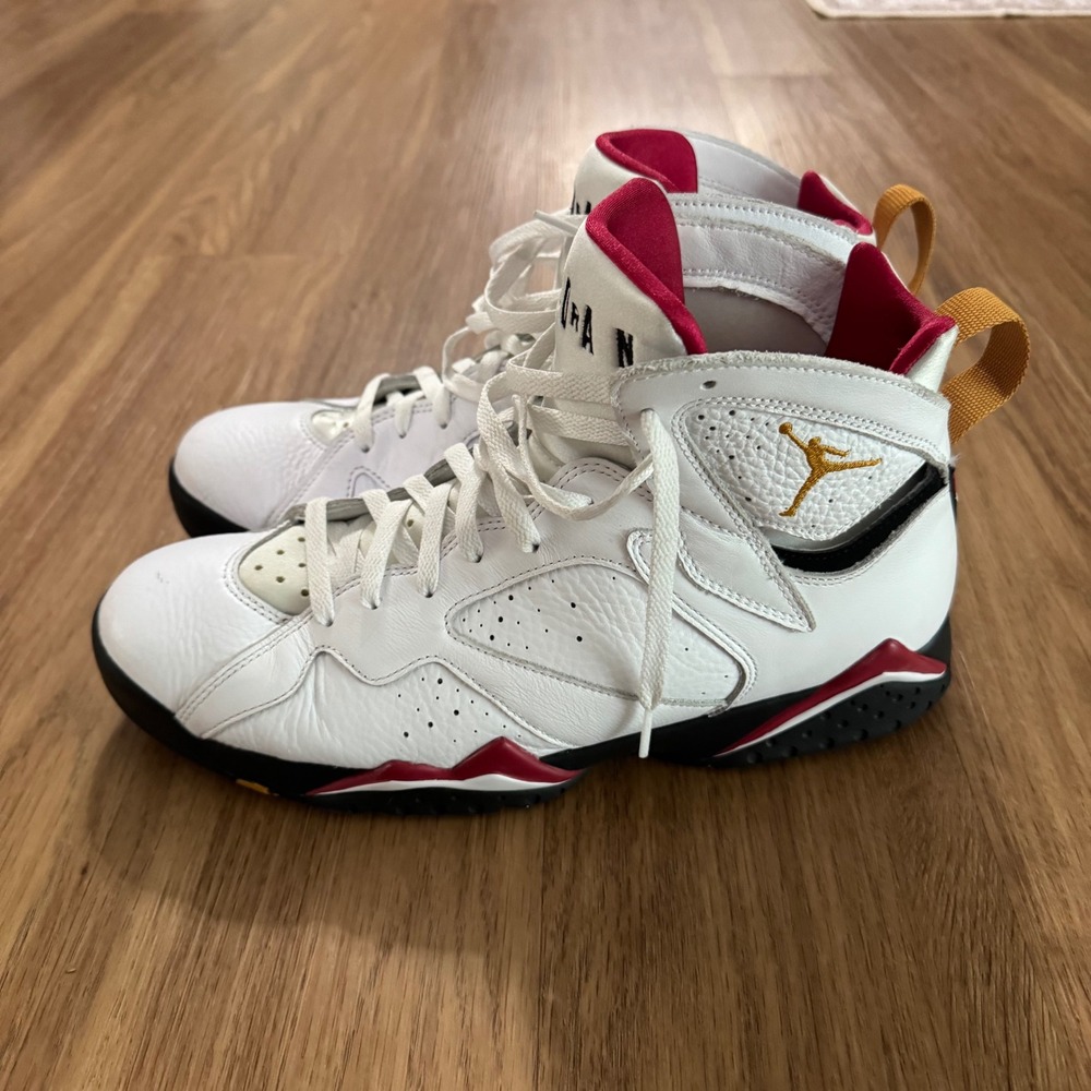 Air Jordan 7 Retro Cardinal 2022 White Red Black CU9307-106 Mens 12